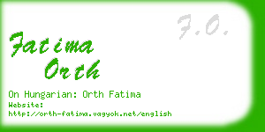fatima orth business card